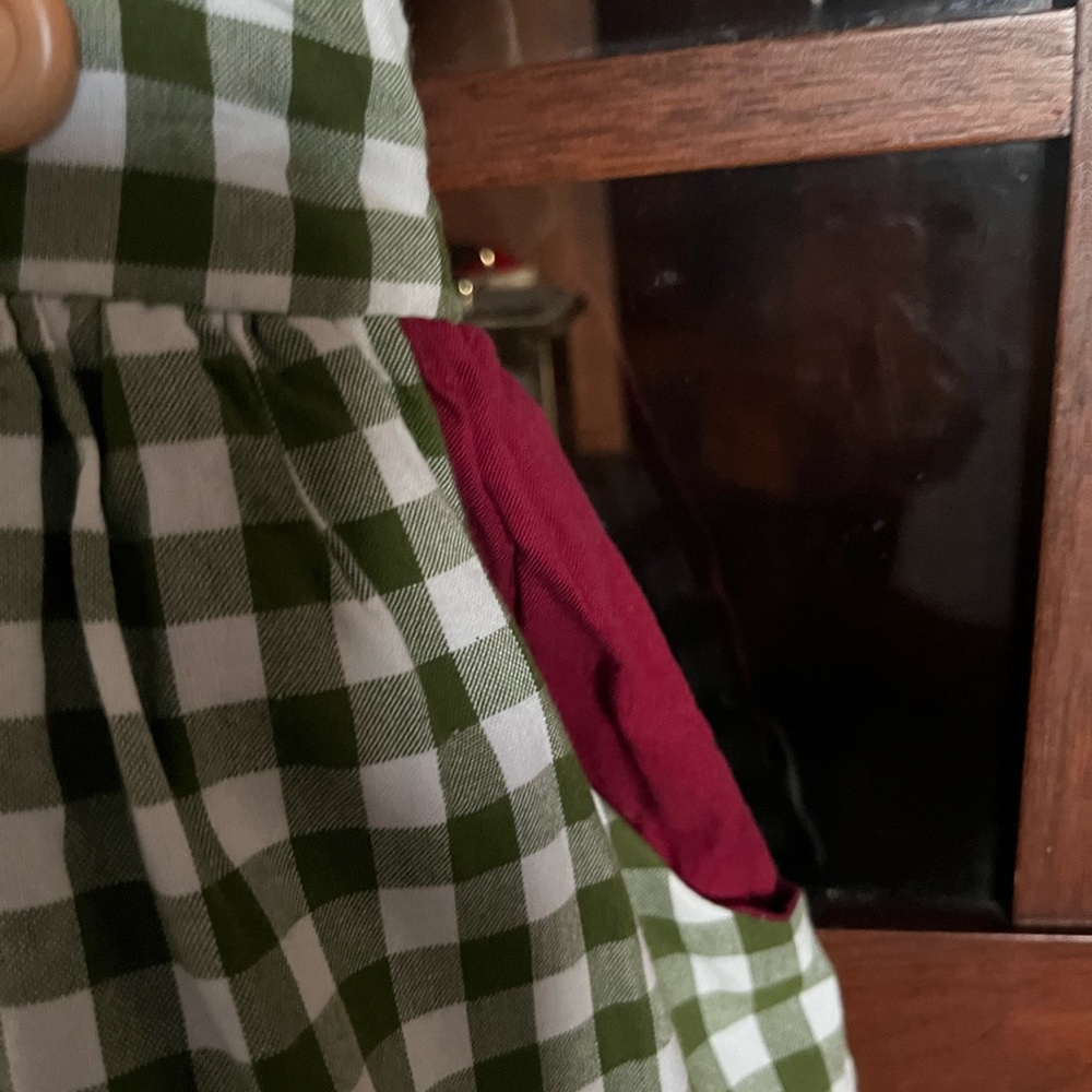 Vintage Green and Red Plaid Dress - Picture 3 of 3